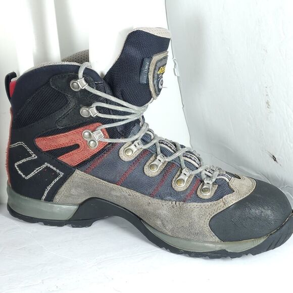 Asolo Men's Fugitive Gore-Tex US12 Black Gray Suede Waterproof Hiking Boots - Picture 5 of 16